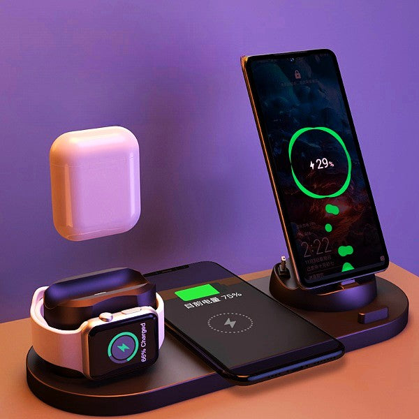 6 In 1 WIRELESS Charging Dock Station